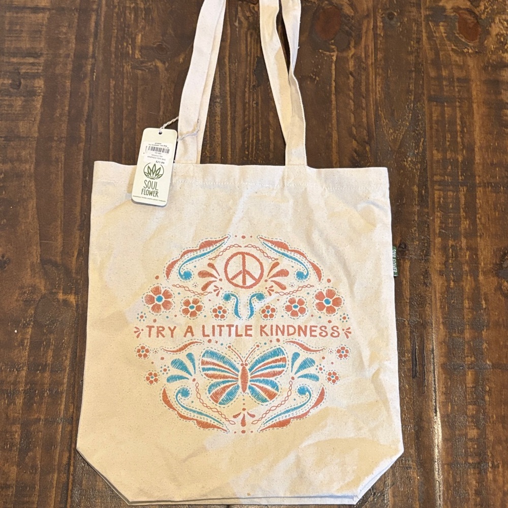 Soul Flower Beige Tote